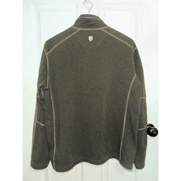 Kuhl Men’s REVEL 1/4 ZIP SHIRT Green Long Sleeve Kashmira Fleece Size XL - Picture 5 of 6